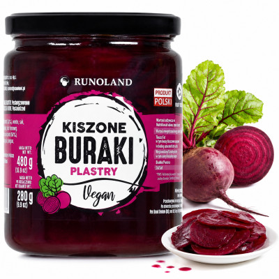 Runoland KISZONE BURAKI PLASTRY kiszony burak 480g