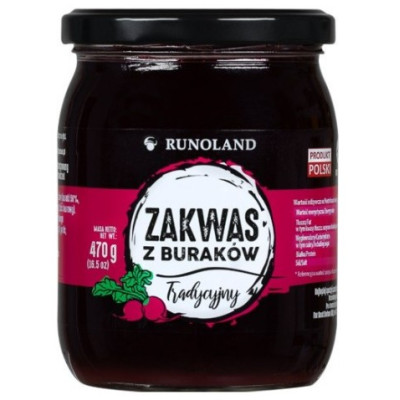 Runoland ZAKWAS Z BURAKÓW TRADYCYJNY buraczany 470g 500ml