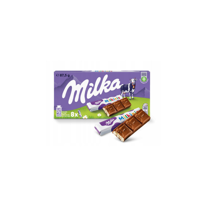 Milka CZEKOLADA MILKINIS mini czekoladki z nadzieniem  87,5G KRÓTKA DATA