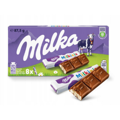 Milka CZEKOLADA MILKINIS mini czekoladki z nadzieniem  87,5G KRÓTKA DATA