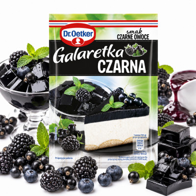 Dr.Oetker GALARETKA CZARNA PANNA COTTA 70G tylko 68 kcal w porcji