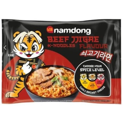 Namdong KLUSKI o smaku WOŁOWINY z przyprawą chili 120g KRÓTKA DATA