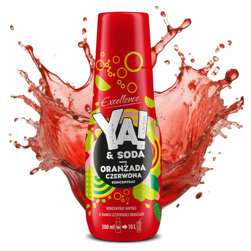 YA!&SODA Classic KONCENTRAT NAPOJU o smaku CZERWONEJ ORANŻADY 500ml na 10L