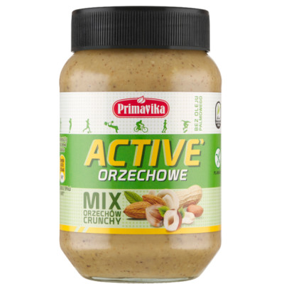 Primavika ACTIVE ORZECHOWE krem PASTA ORZECHOWA mix orzechów CRUNCHY 470G