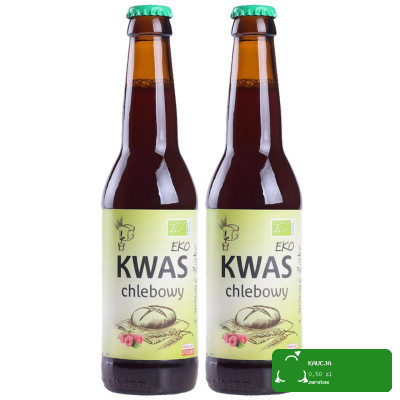Eko-Natura KWAS CHLEBOWY EKOLOGICZNY z SOKIEM MALINOWYM 330ml x2szt