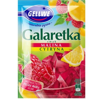 Gellwe GALARETKA podwójny smak MALINA CYTRYNA 72g KRÓTKA