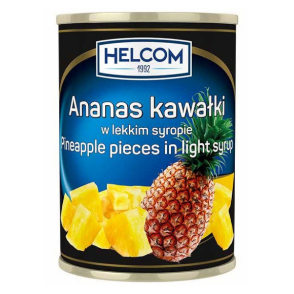 Helcom ANANAS KOSTKA W LEKKIM SYROPIE 580G