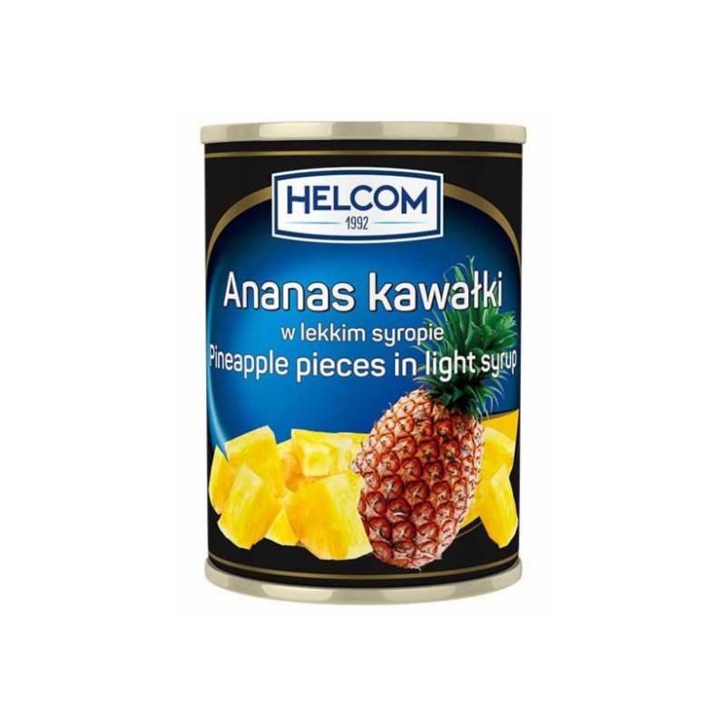 Helcom ANANAS KOSTKA W LEKKIM SYROPIE 580G
