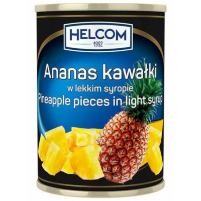 Helcom ANANAS KOSTKA W LEKKIM SYROPIE 580G