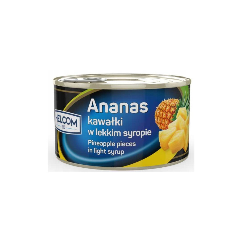 Helcom ANANAS KOSTKA KAWAŁKI W LEKKIM SYROPIE 227G