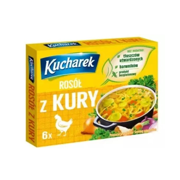 Kucharek KOSTKA ROSOŁOWA ROSÓŁ Z KURY 60g bez glutenu