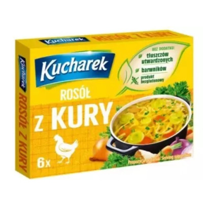 Kucharek KOSTKA ROSOŁOWA ROSÓŁ Z KURY 60g bez glutenu