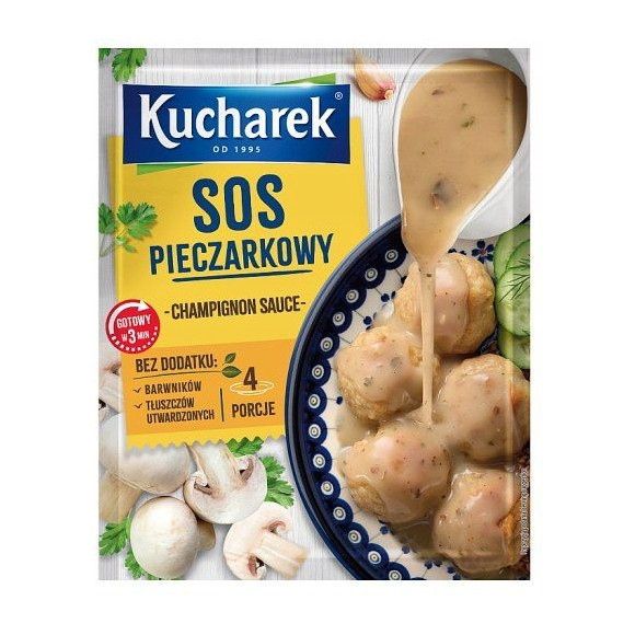 Kucharek SOS PIECZARKOWY gotowy w 3 MINUTY bez tłuszczów trans 28G