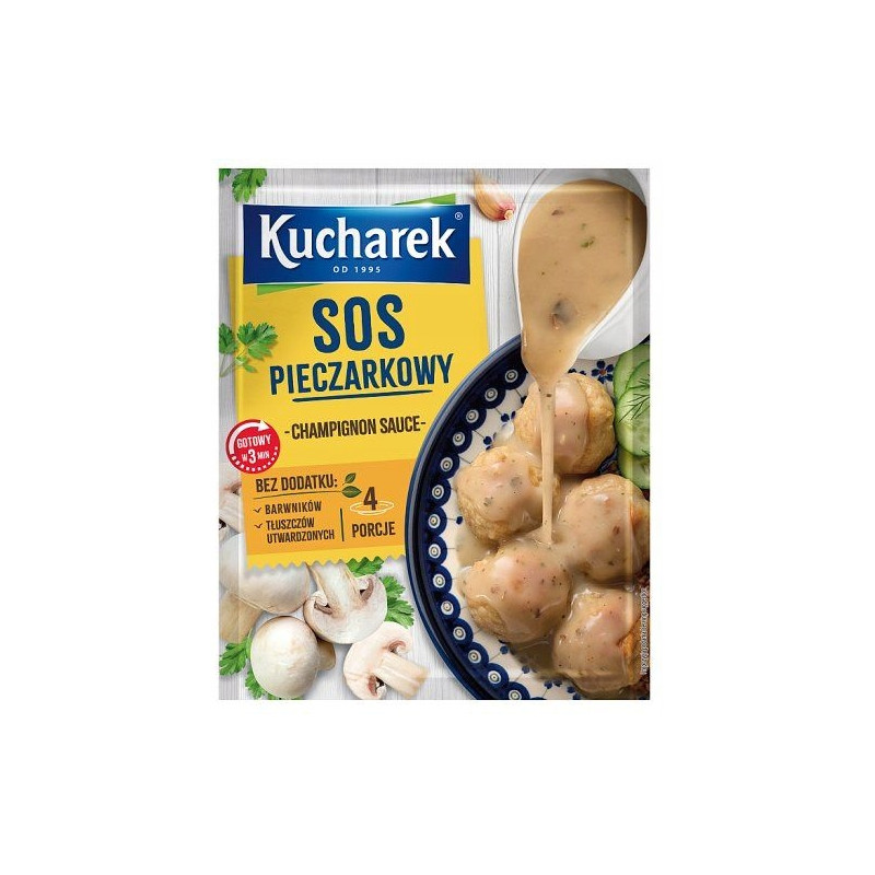 Kucharek SOS PIECZARKOWY gotowy w 3 MINUTY bez tłuszczów trans 28G