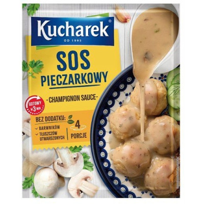 Kucharek SOS PIECZARKOWY gotowy w 3 MINUTY bez tłuszczów trans 28G