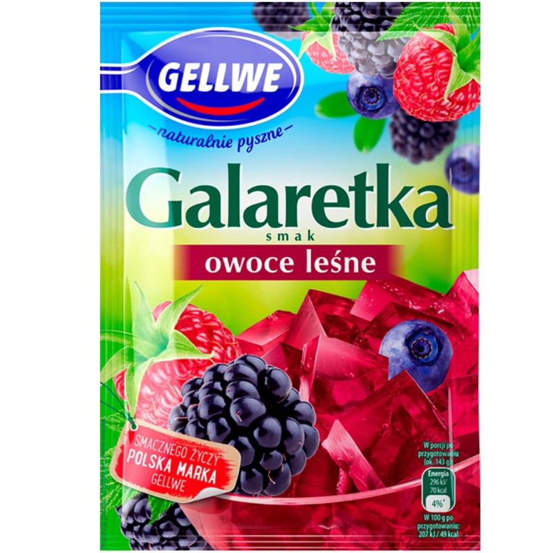 Gellwe GALARETKA smak OWOCE LEŚNE 72g