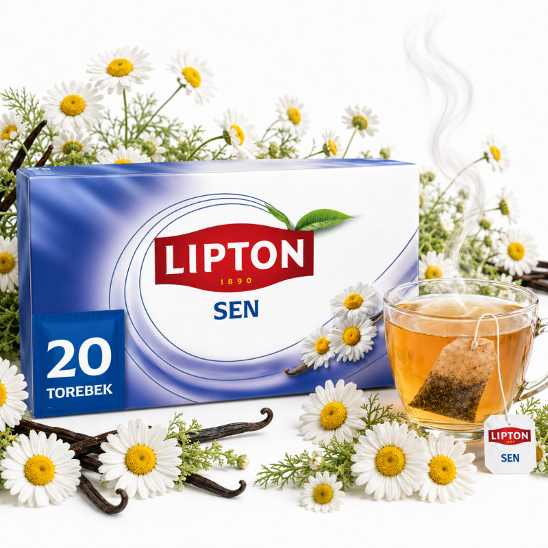 Lipton HERBATA ZIOŁOWA SEN + MELATONINA rumianek wanilia 20 SASZETEK