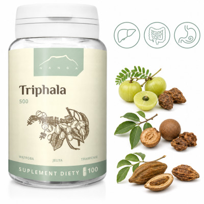 Nanga TRIPHALA 500mg 100kaps wsparcie ZDROWIE JELIT WĄTROBA ODPORNOŚĆ
