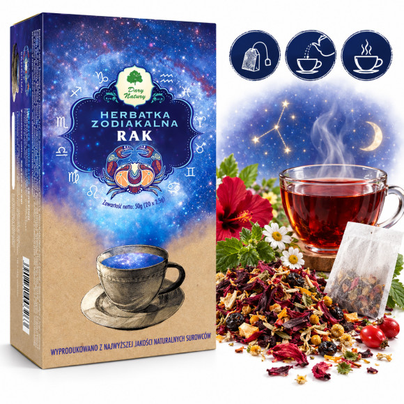 Dary Natury HERBATA ZODIAKALNA RAK znak zodiaku 20 x2,5g