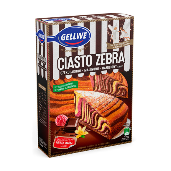 Gellwe CIASTO ZEBRA GOTOWA MIESZANKA DO WYPIEKU 438G