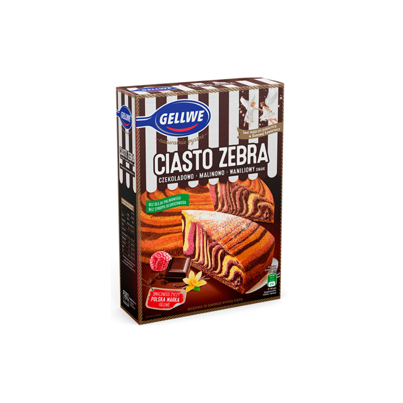 Gellwe CIASTO ZEBRA GOTOWA MIESZANKA DO WYPIEKU 438G