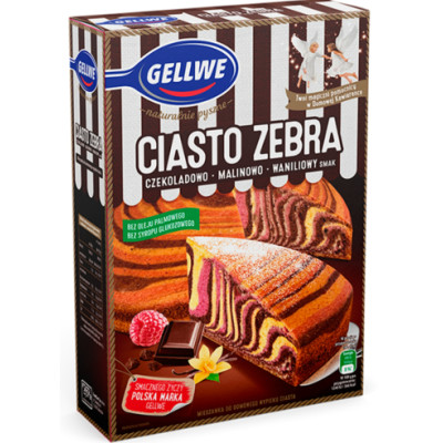 Gellwe CIASTO ZEBRA GOTOWA MIESZANKA DO WYPIEKU 438G