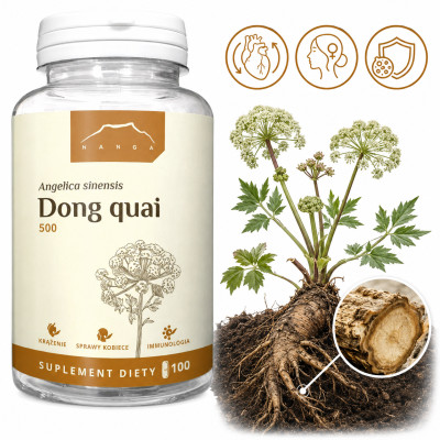 Nanga DONG QUAI 500mg 100 kapsułek DZIĘGIEL CHIŃSKI wsparcie LIBIDO NASTRÓJ