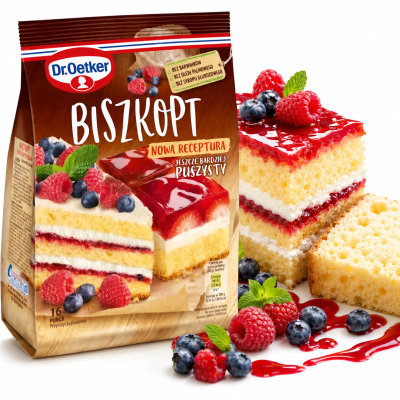 Dr.Oetker BISZKOPT nowa receptura JESZCZE BARDZIEJ PUSZYSTY 400g
