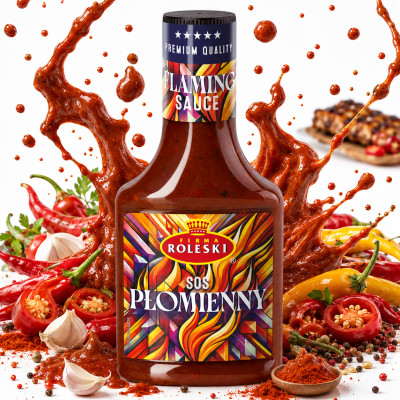 Roleski SOS PŁOMIENNY z habanero i jalapeno OSTRY mięso burgery GRILL 335G