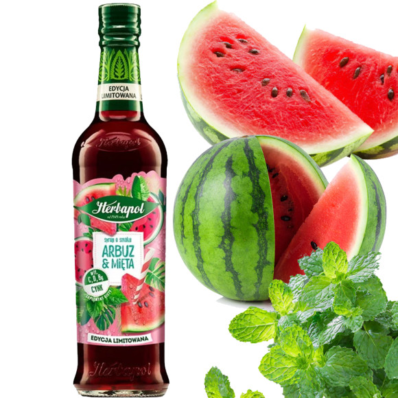 Herbapol SYROP SMAKI SŁOŃCA ARBUZ Z MIĘTĄ 420ML