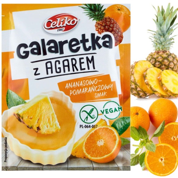 CELIKO GALARETKA Z AGAREM ananas pomarańcza BEZGLUTENOWA 45g