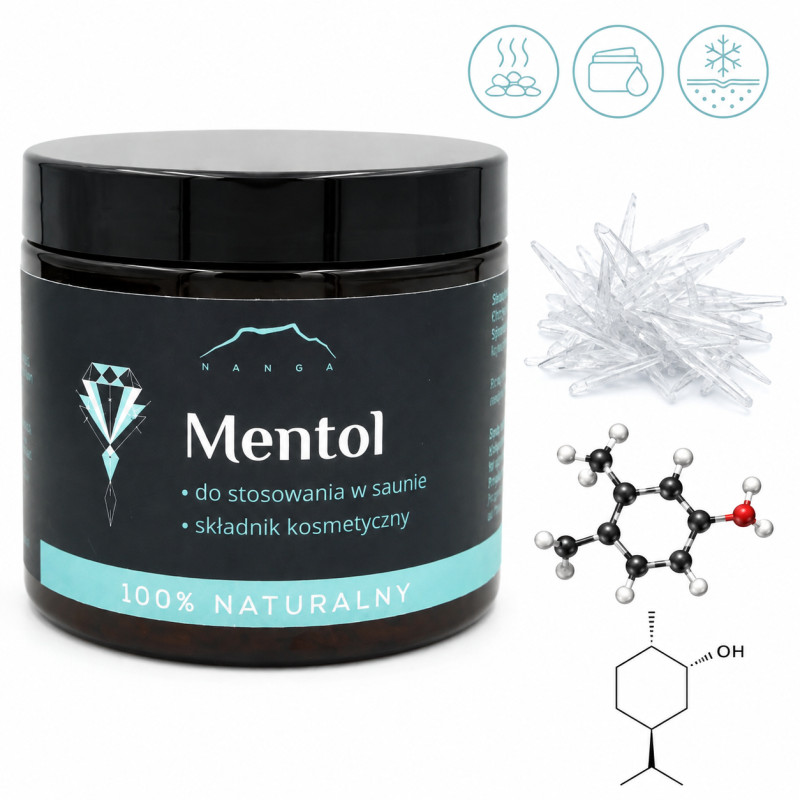 Nanga MENTOL 100% NATURALNY do sauny kosmetyków inhalacji 100g