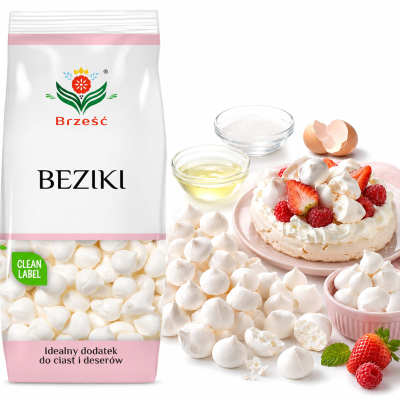 Brześć BEZY BEZIKI DO CIAST I DESERÓW 100g