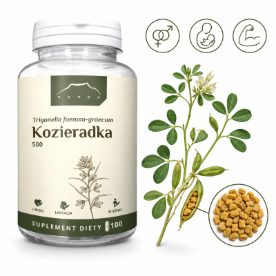 Nanga KOZIERADKA 40% 500mg 100kaps wsparcie LIBIDO MASA MIĘŚNIOWA