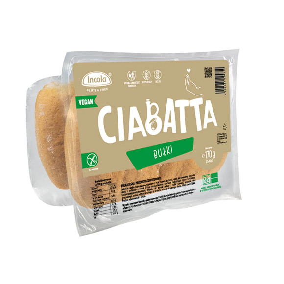 Incola BEZGLUTENOWE BUŁKI CIABATTA 170G