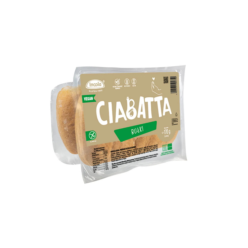 Incola BEZGLUTENOWE BUŁKI CIABATTA 170G