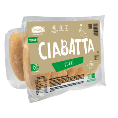 Incola BEZGLUTENOWE BUŁKI CIABATTA 170G