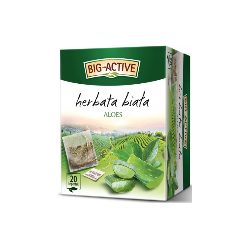 BIG-ACTIVE HERBATA BIAŁA Z ALOESEM ALOES ekspresowa 20 kopertek