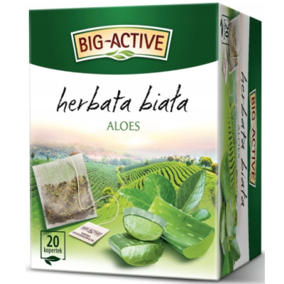 BIG-ACTIVE HERBATA BIAŁA Z ALOESEM ALOES ekspresowa 20 kopertek