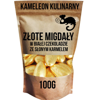 Kameleon Kulinarny ZŁOTE MIGDAŁY w BIAŁEJ CZEK. Z KARMELEM 100g