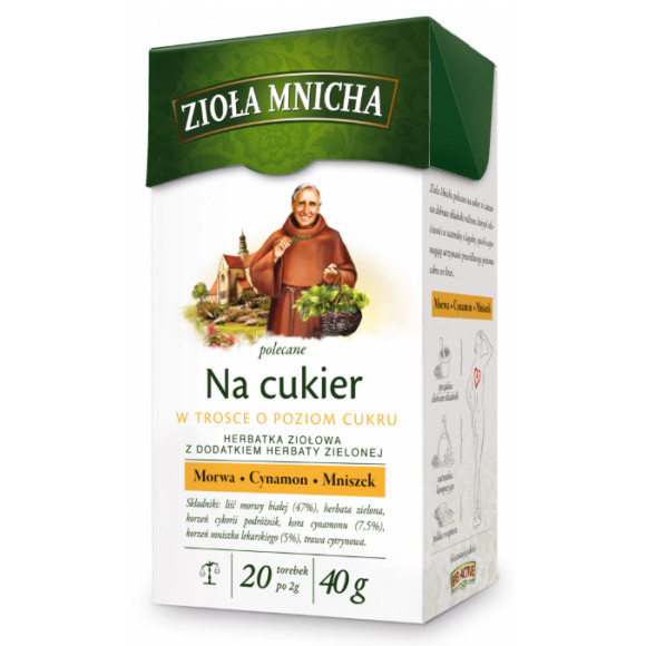 BIG-ACTIVE HERBATA ZIOŁA MNICHA NA CUKIER 20 TOREBEK
