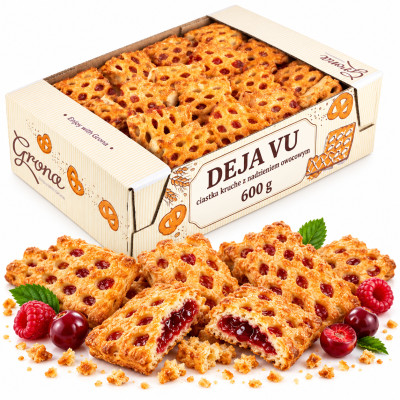 Grona DEJA VU ciastka kruche FRANCUSKIE z nadzieniem owocowym 600g