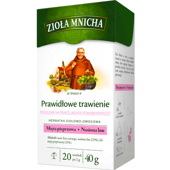 BIG-ACTIVE HERBATA ZIOŁA MNICHA NA PRAWIDŁOWE TRAWIENIE 20 TOREBEK