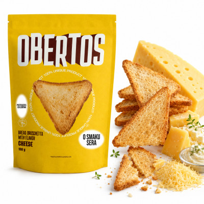 OBERTOS o smaku SERA sucharki trójkąciki o SMAKU SERA przekąska 100g