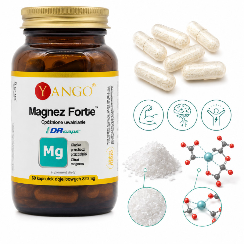 Yango MAGNEZ FORTE INNOWACYJNE KAPSUŁKI DOJELITOWE 90 kapsułek