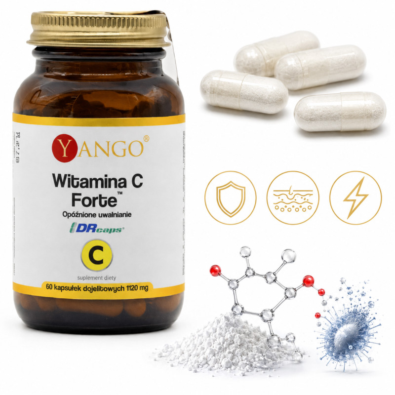 Yango WITAMINA C FORTE 1000MG OPÓŹNIONE UWALNIANIE 60 KAPSUŁEK