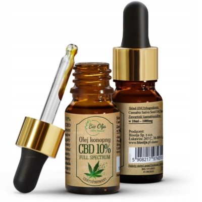 BioOlja OLEJEK KONOPNY CBD 10% 10ml FULL SPECTRUM