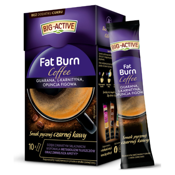 BIG-ACTIVE COFFEE FAT BURN 100 G (10 SASZETEK X 10 G)