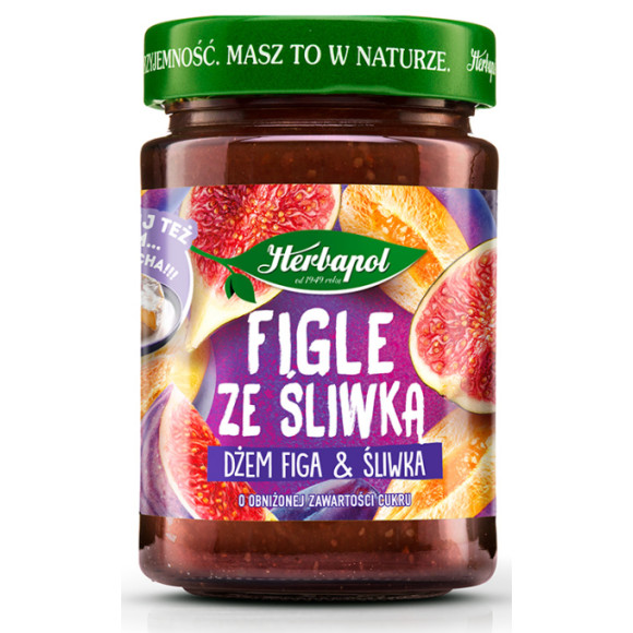 Herbapol FIGLE ZE ŚLIWKĄ dżem FIGA I ŚLIWKA obniżona zawartość cukru 280G