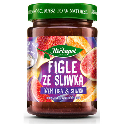 Herbapol FIGLE ZE ŚLIWKĄ dżem FIGA I ŚLIWKA obniżona zawartość cukru 280G